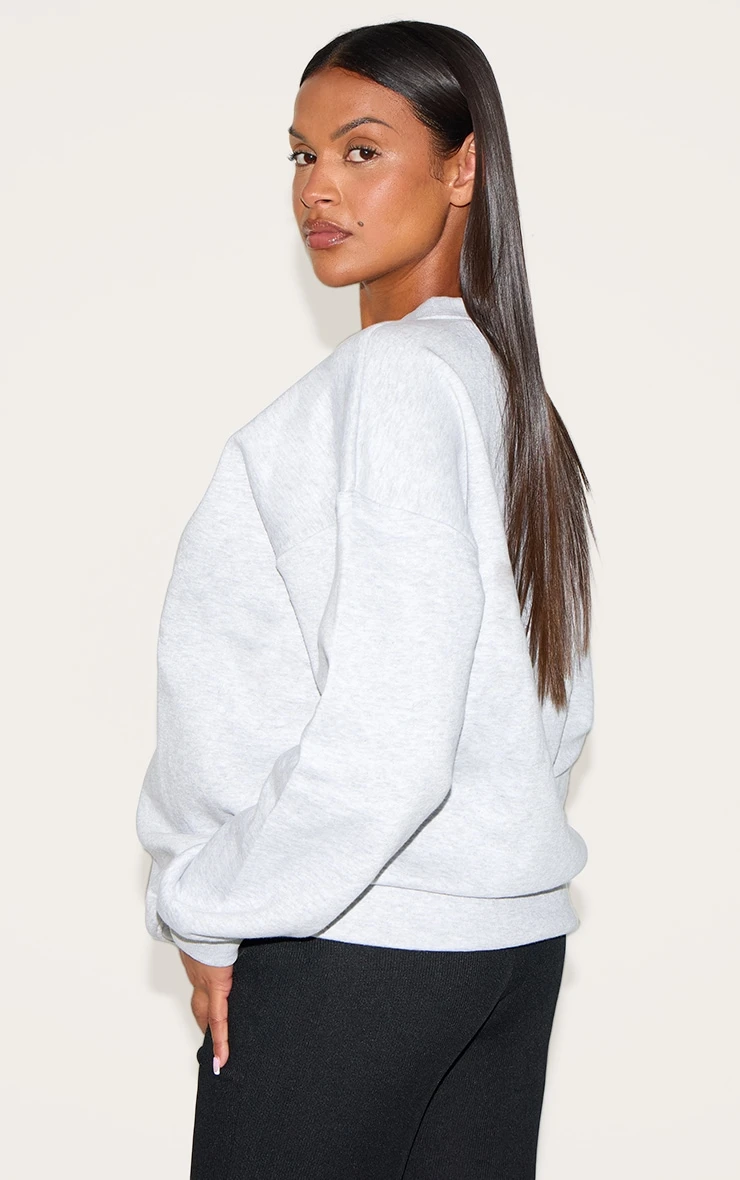 Prettylittlething Maternity Grey Marl Basic Ultimate Sweatshirt 2 Prettylittlething Maternity Grey Marl Basic Ultimate Sweatshirt - Image 2