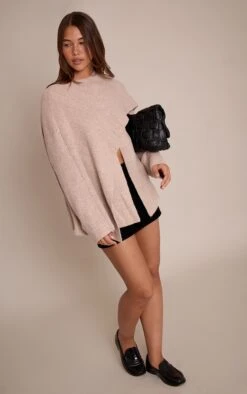 Oatmeal Scarf Detail Soft Knit Relaxed Fit Sweater -FRAME Clothing Shop b280650e5b71da628957d4a96bee901f5b16b9f8 CNN9713 3 oatmeal scarf detail soft knit jumper