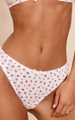 White Ditsy Pointelle Thong -FRAME Clothing Shop b2d450e3d2d16a2a7ebf8cc3a7237d878bc43faa CNO0139 4 white ditsy pointelle thong