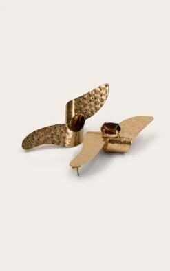 Prettylittlething Gold Hammered Abstract Tigers Eye Statement Earrings -FRAME Clothing Shop b3468cca93cc1395d83a06b71de6dd1340690f9e CNO2944 3 gold hammered abstract tigers eye statement earrings