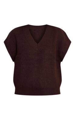 Chocolate Sleeveless Knit Sweater -FRAME Clothing Shop b906444e5c195e474e7d9dd17c37f7b460202e79 CNN9640 5 chocolate sleeveless knit jumper