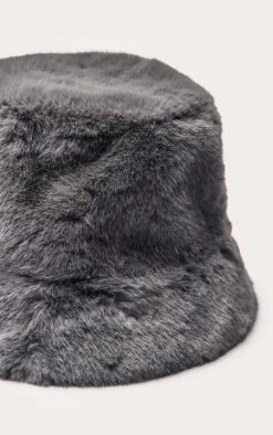 Prettylittlething Charcoal Faux Fur Bucket Hat -FRAME Clothing Shop bbae72b32126d55419255d2a91084a6901c4adf3 CNO4732 3 charcoal faux fur bucket hat