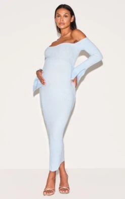 Prettylittlething Maternity Baby Blue Off The Shoulder Contrast Knit Midaxi Dress 7 Prettylittlething Maternity Baby Blue Off The Shoulder Contrast Knit Midaxi Dress -FRAME Clothing Shop bc6e8120c195bc86e5cc6de1bf0ac3c5b3a593d4 cnj8418 3
