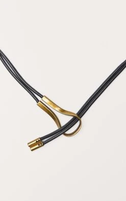 Prettylittlething Black Rope Belt With Gold Hardware -FRAME Clothing Shop be4ca2b1267012f15059e41de26923a084461384 CNO0118 3 black rope belt with gold hardware