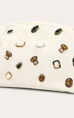 PrettyLittleThing Cream Faux Suede Metallic Dome Stud Evening Clutch Bag -FRAME Clothing Shop bed1fff91347420cd577ec5d0fb61d1eac2f35b9 CNO0722 5 cream faux suede dome stud clutch bag