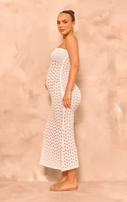 Prettylittlething Maternity White Open Knit Bandeau Midaxi Dress -FRAME Clothing Shop c5d347f928d0cc26229eec399935af7fd3e24d97 cni0984 3