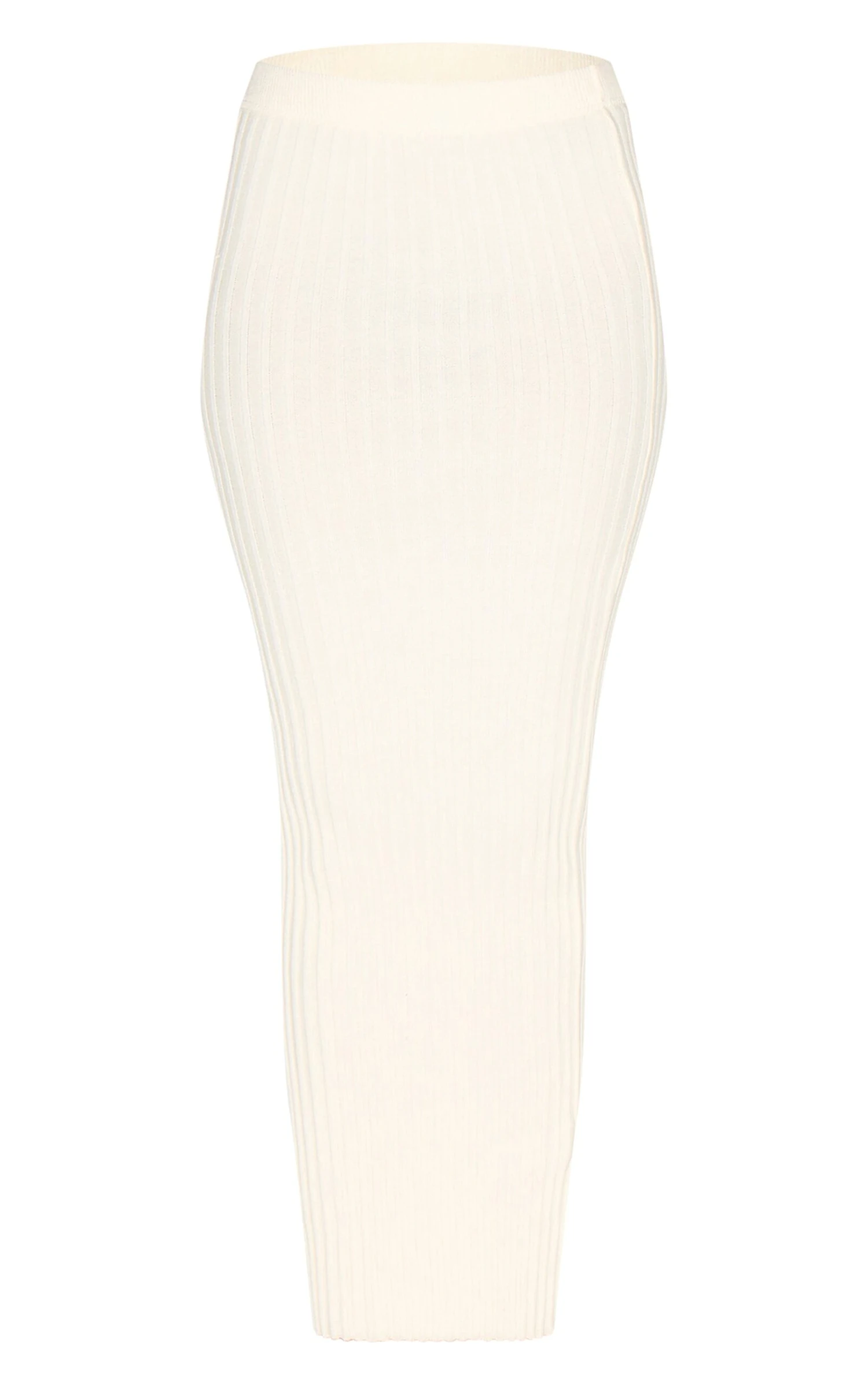 PrettyLittleThing Cream Rib Knit – Effortless Chic Minimalist Maxi Skirt 5 PrettyLittleThing Cream Rib Knit – Effortless Chic Minimalist Maxi Skirt - Image 5