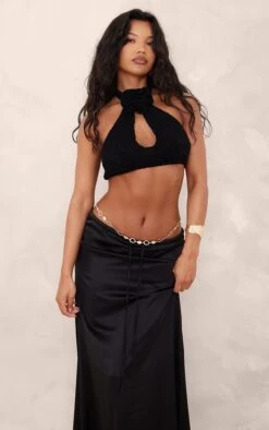 Prettylittlething Black Crochet Knit Floral Applique Cut Out Top -FRAME Clothing Shop ca9bb2dd503e6684009b444e651075ebe1b93df1 cnh6767 1