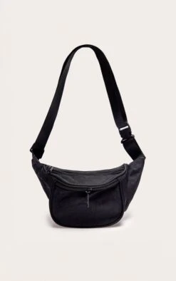 Prettylittlething Black Small Fanny Pack