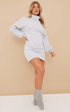 Prettylittlething Grey Luxe Knit Roll Neck Sweater Dress 7 Prettylittlething Grey Luxe Knit Roll Neck Sweater Dress -FRAME Clothing Shop d217eacac335ef72db5c5994b752ec757ed01d2d cmz1700 3