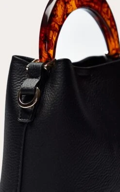 Chocolate Matte Bucket Bag with Glossy Resin Handle – Modern Patent PU Handbag 8 Chocolate Matte Bucket Bag with Glossy Resin Handle – Modern Patent PU Handbag -FRAME Clothing Shop d29a624c31281d0ae65485966fe01ef206a1585f CNO2095 4 chocolate resin handle bucket bag