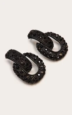 Prettylittlething Black Diamante Door Knocker Statement Earrings -FRAME Clothing Shop d5624c0d12cd51fc1467cad5446ec07801f7a6f0 CNO5280 3 black diamante door knocker statement earrings