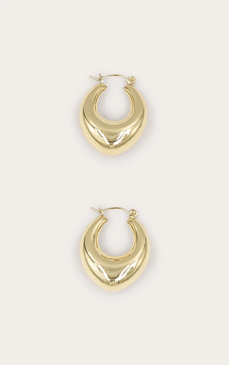 Prettylittlething Real Gold Plated Thick Tubular Hoop Earrings 2 Prettylittlething Real Gold Plated Thick Tubular Hoop Earrings - Image 2