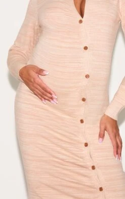 Prettylittlething Maternity Stone Knitted Asymmetric Buttons Ruched Bump Midi Dress -FRAME Clothing Shop db1f794dbdb4cdeacdff236c71596ed7453d07b2 cms8021 4