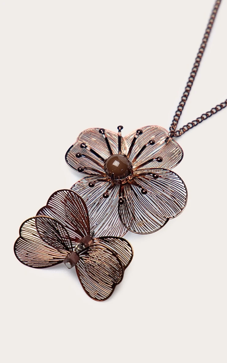 PrettyLittleThing Black Ornate Flower Detail Necklace – Recycled Steel Statement Jewelry 3 PrettyLittleThing Black Ornate Flower Detail Necklace – Recycled Steel Statement Jewelry - Image 3
