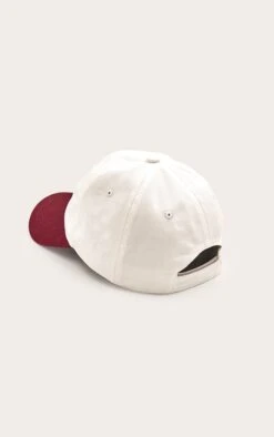 Prettylittlething Cream And Burgundy Santa Monica Baseball Cap -FRAME Clothing Shop dc53dd74b0695d9d8ff84b9ea9d200dde3110e29 cno5214 3 cream and burgundy santa monica baseball cap