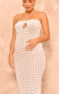 Prettylittlething Maternity White Open Knit Bandeau Midaxi Dress -FRAME Clothing Shop dd9088b626a1e0aa5795f362c0c12b2166b69797 cni0984 4