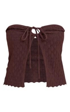 PrettyLittleThing Chocolate Textured Crochet Knit Bandeau Open Top - Sleeveless Summer Knit 9 PrettyLittleThing Chocolate Textured Crochet Knit Bandeau Open Top - Sleeveless Summer Knit -FRAME Clothing Shop def26fd0beb93c54f3d0c3efa2b33b4c7170d05d CNM3378 5 chocolate textured crochet knit bandeau open top