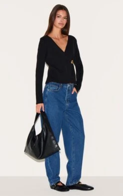 Prettylittlething Black Asymmetric Compact Knit Cardigan 7 Prettylittlething Black Asymmetric Compact Knit Cardigan -FRAME Clothing Shop e299d955256810e900a43fbd44bdaf7d3f5e2eca CNM7672 3 black asymmetric compact knit cardigan