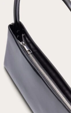 PrettyLittleThing Black Slim Curved Shoulder Bag - Minimalist Day-to-Night Underarm Handbag -FRAME Clothing Shop e2a234fd71f7eb773a90a22148a8623e36f68f7f CNL8009 4 black slim shoulder bag