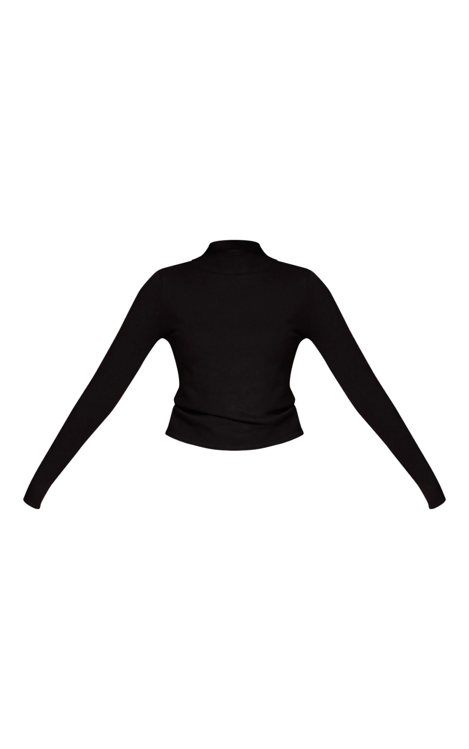 Black Fine Knit High Neck Sweater 5 Black Fine Knit High Neck Sweater - Image 5