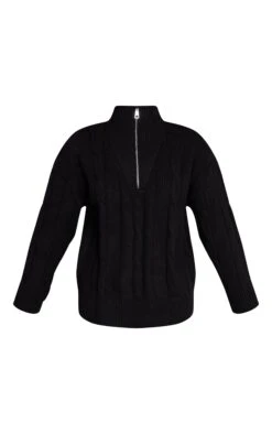 Prettylittlething Black Zip Detail Cable Knit Oversized Sweater 9 Prettylittlething Black Zip Detail Cable Knit Oversized Sweater -FRAME Clothing Shop e765ee1cb5d00da289d51dda0ffc0a44a776c8c7 CNO4725 5 black zip detail cable knit oversized jumper