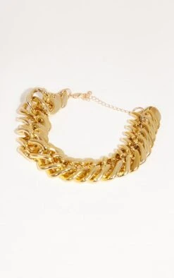 PrettyLittleThing Gold Extra Chunky Statement Chain Necklace -FRAME Clothing Shop e9236a7ed1f2f2ce7c42b5bcb7b5e1600c3f60e0 cmw1001 4
