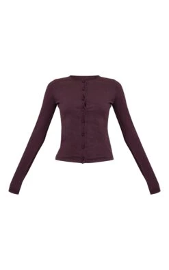 Prettylittlething Chocolate Button Through Fine Knit Cardigan -FRAME Clothing Shop e9621bffba7ac866ce7f322daed502fc077ecbc9 CNN6354 5 chocolate button through fine knit cardigan