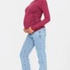 PrettyLittleThing Maternity Light Blue Wash - Long Leg Straight Leg Rigid Denim Jeans