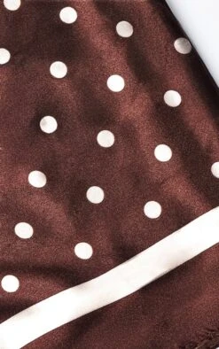 PrettyLittleThing Chocolate and Cream Polka Dot Satin Square Scarf -FRAME Clothing Shop ec8be29d31e8fe60f0a0e3ad630a66d17caf5065 CNO8357 3 chocolate and cream polka dot scarf