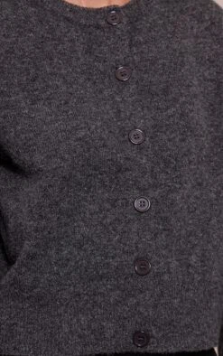 Prettylittlething Charcoal Crew Neck Knit Cardigan -FRAME Clothing Shop ed69d28082b2147fd282e60db103e6126bf6b701 CNN6372 4 charcoal crew neck knit cardigan