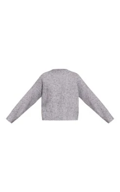 Grey Marl Oversized Crew Neck Long Sleeve Knit Sweater -FRAME Clothing Shop eea8ef8a89907ddb08ffac84f8fe428f4dad4d8a CNN9679 5 grey marl oversized jumper