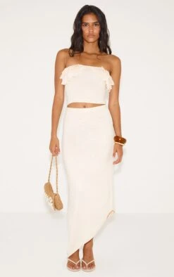 Prettylittlething Oatmeal Fine Knit Bandeau Frill Top -FRAME Clothing Shop f4b59b323936f301ef52373bd9ddb0643a952612 CNM1218 3 oatmeal fine knit bardot frill top