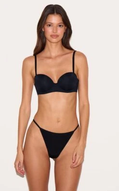 Prettylittlething Black Microfibre Thong 3 Pack -FRAME Clothing Shop f5384a6893d75720443a2da431aa37e45c708eb6 CMQ6186 3 black microfibre thong 3 pack