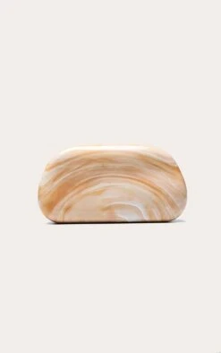 PrettyLittleThing Apricot Marble Hard Resin Box Clutch Bag - Evening Statement Accessory -FRAME Clothing Shop f5e2dd0dfd77065a13882902d96af8c1e0e1d330 CNO2874 5 apricot marble hard resin clutch bag