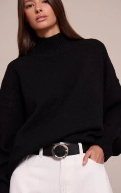 Prettylittlething Black Oversized Polo Neck Knitted Sweater 8 Prettylittlething Black Oversized Polo Neck Knitted Sweater -FRAME Clothing Shop f6ef597e3309f819608bf6f3c95272950a8703fe CNN7016 4 black oversized polo neck knitted jumper