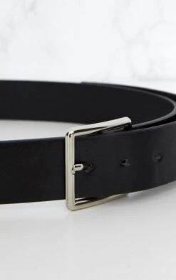 Prettylittlething Black Basic Square Buckle Belt -FRAME Clothing Shop f6f6a9f50388b41ada3a3f055315b77323e05606 CLU6076 6