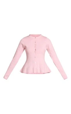 Pink Compact Knit Peplum Cardigan -FRAME Clothing Shop fd65f7df3770fcb846e2497c772fed8299750b62 CNO2707 5 pink compact knit peplum cardigan