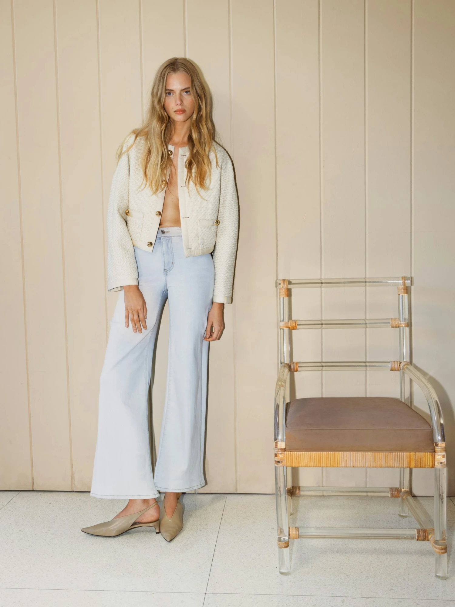 The Trim Jacket -- Cream Multi 2 The Trim Jacket -- Cream Multi - Image 2